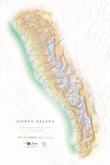 Sierra Nevada Fine Art Print Map